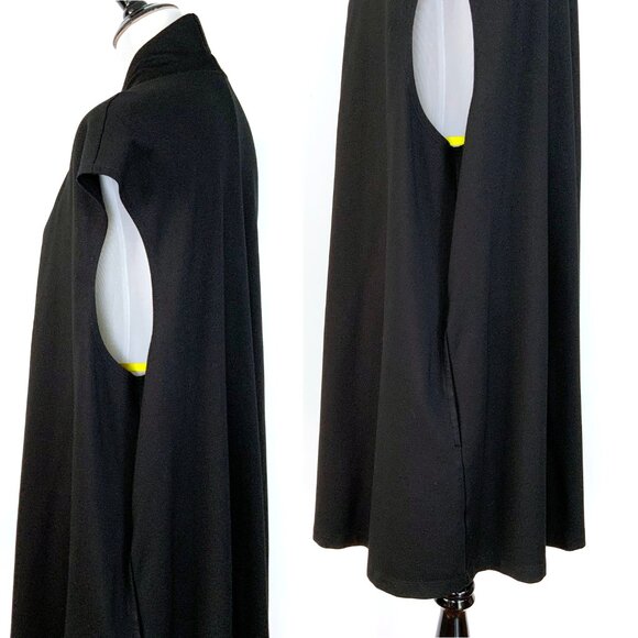 Bryn Walker Black Long Vest Open Front Cardigan Career Lagenlook XL - Picture 7 of 16